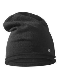 Strickm&uuml;tze Pearlwood "CODY", Damen, schwarz, Feinstrick, Materialmix, unifarben, M&uuml;tzen Strickm&uuml;tze, Feinstrick, Temperaturregulierend