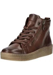 Sneaker Gabor "Gabor Sneaker Nappaleder", Damen, Gr. 40, mittelbraun, Nappaleder, Schuhe Sneaker