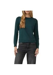 Strickpullover s.Oliver, Damen, Gr. 36, bottle gr&uuml;n, Obermaterial: 72% Viskose, 28% Polyester, unifarben, regular fit taillenbedeckt, ohne Ausschnitt, Rippb&uuml;ndchen, Pullover Strickpullover, mit Stehkragen