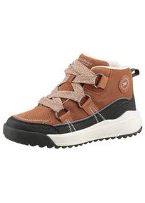 Schn&uuml;rboots Skechers "YANA", Damen, Gr. 35, schwarz (braun, schwarz), Veloursleder, kontrastfarbene Details, Schuhe Schn&uuml;rboots, High Top Sneaker, Schn&uuml;rschuh mit auff&auml;lliger Schn&uuml;rung