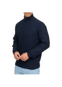 Troyer INDICODE "INBertram 1&frasl;2 zip", Herren, Gr. XXL, navy, Strick, Obermaterial: 58% Polyacryl, 32% Polyester, 7% Wolle, 3% Elasthan, unifarben, regular fit h&uuml;ftbedeckend, hoch geschlossener Ausschnitt, Pullover Troyer