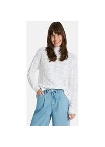 LIEBLINGSST&Uuml;CK Strickpullover LIEBLINGSST&Uuml;CK "ColineL", Damen, Gr. 42, sanftes wei&szlig;, Strick, Obermaterial: 60% Baumwolle, 40% Polyacryl, unifarben, normal, Rundhals, Rippstrickb&uuml;ndchen, Pullover Strickpullover, mit Ajourmuster