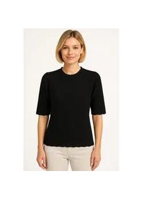 Strickpullover Only "ONLKATIA SS STRUCTURE O-NECK CC KNT", Damen, Gr. M, schwarz, Strick, Obermaterial: 50% Viskose, 27% Nylon, 23% Polyester, unifarben, regular fit, Rundhals, Pullover Strickpullover