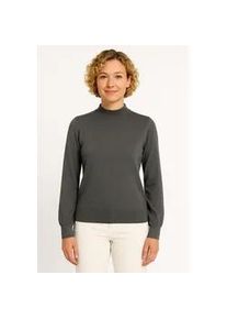 Strickpullover Only "ONLBIRTHE O-NECK PULLOVER ZL KNT", Damen, Gr. XS, medium grau melange, Strick, Obermaterial: 50% Viskose, 27% Nylon, 23% Polyester, unifarben, normal, hoch geschlossener Ausschnitt, Pullover Strickpullover