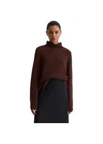 Marc O'Polo Strickpullover MARC O'POLO "aus Organic Cotton", Damen, Gr. M, schwarz cherry, Obermaterial: 100% Baumwolle, unifarben, Pullover Strickpullover