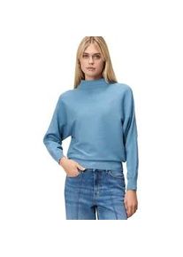 Strickpullover Zero "Damen strukturiert mit Stehkragen", Damen, Gr. 40, spring lake, Strick, Obermaterial: 50% Viskose, 30% Polyester, 20% Polyamid, unifarben, figurumspielend normal, weit B&uuml;ndchen krempelbar, Pullover Strickpullover, Plain/ohne Details