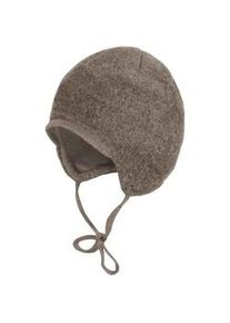 Fleecem&uuml;tze MaxiMo, Jungen, Gr. 37, braun (braunmeliert), Fleece, Wolle, M&uuml;tzen, Erstlingsm&uuml;tze, w&auml;rmend, gef&uuml;ttert