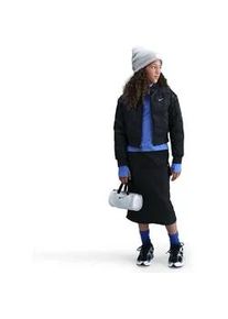 Steppjacke Nike SPORTSWEAR "G NSW JKT STY STAR", M&auml;dchen, Gr. XS (116/122), schwarz, wei&szlig;, Web;Satin;Steppware, Obermaterial: 100% Polyester, unifarben, bequem h&uuml;ftlang, Rippb&uuml;ndchen, Jacken Steppjacke, f&uuml;r Kinder, gl&auml;nzender Satin mit w&auml;rmender F&uuml;llung