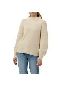 Strickpullover s.Oliver, Damen, Gr. 46, beige, Strick, Obermaterial: 60% Baumwolle, 40% Polyacryl, Strukturmuster, unifarben, relaxed fit taillenbedeckt, ohne Ausschnitt, Rippb&uuml;ndchen, Pullover Strickpullover, mit Struktur