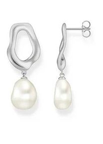 Paar Ohrstecker Thomas Sabo "Natural Beauty Ohrringe mit Perlen Bold Elegance", bunt (silberfarben, wei&szlig;), Ohrringe, Damen, Perlen Silber 925 (recycelt), Perlen, Silber 925 (recycelt), mit S&uuml;&szlig;wasserzuchtperle