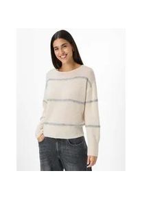 Strickpullover Brax "Style LISA", Damen, Gr. 46, grau, Strick, 43% Polyamid, 29% Wolle, 26% Alpaka, 2% Polyester, Rundhals, Pullover Strickpullover