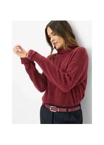 Strickpullover Brax "Style LISA", Damen, Gr. 36, dunkelrot, Strick, 44% Polyamid, 28% Alpaka, 28% Wolle, Rundhals, Pullover Strickpullover