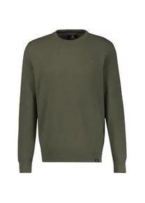 Strickpullover Lerros, Herren, Gr. XXL, nordic olive, Strick, Obermaterial: 100% Baumwolle, unifarben, regular fit normal, Rundhals, Rippb&uuml;ndchen, Pullover Strickpullover, mit Logo Stickerei