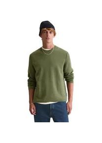 Marc O'Polo Rundhalspullover MARC O'POLO DENIM, Herren, Gr. XXL, schwarz moss, Strick, Obermaterial: 70% Baumwolle, 30% Lyocell, regular fit normal, Rundhals, Rippb&uuml;ndchen, Pullover Rundhalspullover, regular fit, aus Double-Face-Cotton