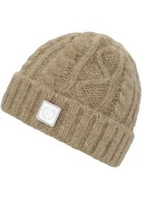 Beanie Chillouts "Rory Hat", Damen, beige, Obermaterial: 54% Polyacryl, 41% Polyamid, 5% Alpaka, unifarben, M&uuml;tzen Beanie, Beanie mit Zierstrick