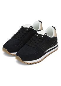 Marc O'Polo Sneaker MARC O'POLO "Bjorna", Damen, Gr. 39, nachtblau, sand, Textil, Veloursleder, kontrastfarbene Details, Schuhe Sneaker, Schn&uuml;rschuh, Halbschuh, Freizeitsneaker mit Memory Foam Innensohle