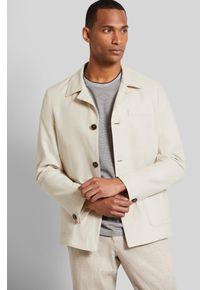 Sakko Bugatti, Herren, Gr. 56, beige (ecru), 78% Baumwolle, 22% Polyester, normal, Manschette, Sakkos Sakko, mit Umlegekragen