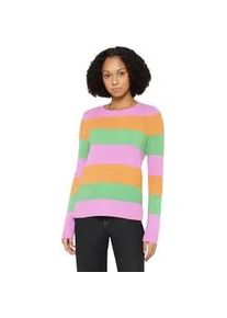Strickpullover Cartoon "Damen mit Rundhalsausschnitt", Damen, Gr. 44, lila, orange, Feinstrick, Obermaterial: 100% Kaschmir, straight fit lang, Rundhals, Pullover Strickpullover