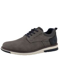 Sneaker Tom Tailor "Dylan", Herren, Gr. 43, grau, Lederimitat, Textil, Schuhe Sneaker, Freizeitschuh, Halbschuh, Schn&uuml;rschuh mit Kontrastbesatz an der Ferse