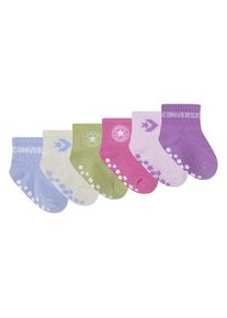 Socken Converse "CHN CORE 6PK GRIP INF TOD SCKS", Jungen, Gr. 68/80 (6/12), mystic sky, Obermaterial: 54% Baumwolle, 41% Polyester, 5% Elasthan, Socken Socken, f&uuml;r Babys, rutschfest, sportlicher Stil, weiches Material
