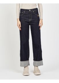 Straight-Jeans Gang "94BLAKE STRAIGHT", Damen, Gr. 31, N-Gr, prewashed, Denim/Jeans, Obermaterial: 99% Baumwolle, 1% Elasthan, regular fit kn&ouml;chellang, Jeans Straight-Jeans, hoher Bund, Umschlag am Saum