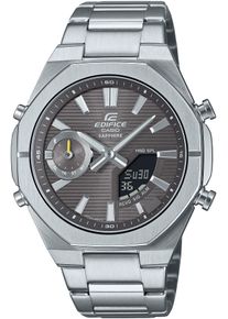 Smartwatch CASIO EDIFICE, silber (anthrazit, edelstahlfarben, edelstahlfarben), Smartwatches, Herren, Smartwatch, Solaruhr, Armbanduhr, Herrenuhr, Super Illuminator, Edelstahlarmband