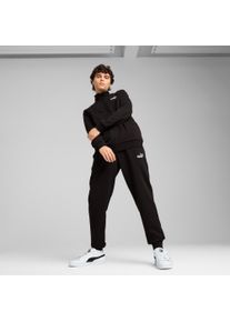 Trainingsanzug Puma "ESS SWEAT SUIT TR", Herren, Gr. M, schwarz (Puma schwarz), Sweatware, Obermaterial: 68% Baumwolle, 32% Polyester, unifarben, regular fit, Sportanz&uuml;ge Trainingsanzug, zweiteiliges Set, mit hohem Kragen, mit gerippten B&uuml;ndchen