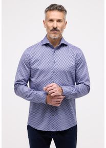 Langarmhemd Eterna "SLIM FIT", Damen, Gr. 39, Normalgr&ouml;&szlig;en, blau, Twill, 100% Baumwolle, schmal, Manschette, Hemden Langarmhemd, EASY IRON (b&uuml;gelleicht)
