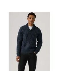 Levi's Strickpullover LEVI'S, Herren, Gr. XL, schwarz night navy heat, Strick, Obermaterial: 64% Polyacryl, 30% Polyamid, 6% Wolle, regular fit normal, ohne Ausschnitt, Rippb&uuml;ndchen, Pullover Strickpullover, mit Ajourstrickmuster