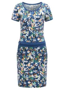 Sommerkleid Ragwear "Sommerkleid Baomi Tropic YOUMODO", Damen, Gr. L, N-Gr, blau (night blau), Obermaterial: 100% Baumwolle CO., Kleider Sommerkleid