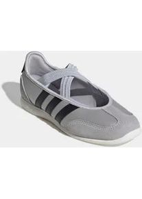 Sneaker Ballerinas Adidas SPORTSWEAR "BARREDA MARY JANE", Damen, Gr. 39, silber metallic, core schwarz, sanftes wei&szlig;, Leder, Schuhe