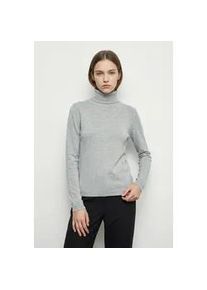 V&eacute;ro Moda Rollkragenpullover VERO MODA "VMHAPPINESS LS ROLLNK PULLOVE GA BOO REP", Damen, Gr. M, light grau melange, Feinstrick, Obermaterial: 50% Viskose, 28% Polyester, 22% Nylon, unifarben, slim fit taillenbedeckt, hoch geschlossener Ausschnitt, Rippstrickb&uuml;ndchen, Pullover Rollkragenpullover