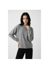 V&eacute;ro Moda Strickpullover VERO MODA "VMBOOM LS O-NECK PULLOVER BOO", Damen, Gr. M, medium grau melange, Strick, Obermaterial: 85% Polyester, 7% Polyacryl, 5% Wolle, 3% Elasthan, unifarben, regular fit, Rundhals, Pullover Strickpullover, mit Rundhalsausschnitt