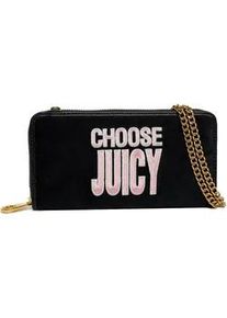Mini Bag Juicy Couture "ELLA ZIP WALLET Damen", Damen, Gr. B/H/T: 2,5cm x 10cm onesize, schwarz, Baumwolle, Polyurethan, Taschen, Geldb&ouml;rse Damen, Portemonnaie, Wallet, Fashion, Lifestyle, Sale