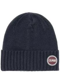 Beanie COLMAR "UNISEX HAT", Herren, blau (marine), Strick, Kunstfaser, unifarben, M&uuml;tzen Beanie, mit breitem Umschlag