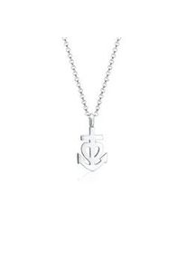 Kette mit Anh&auml;nger Elli "Anker Herz Kreuz 925 Sterling Silber" Gr. 45, silber, Halsketten, Damen, 45, ohne Stein, Silber 925 (Sterlingsilber), L: 45
