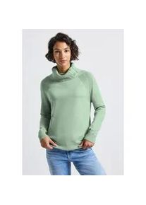 Rollkragenpullover Street One, Damen, Gr. 46, serene gr&uuml;n meliert, Stoff, 30% Polyester, 29% Polyacryl, 21% Viskose, 20% Nylon, unifarben, normal normal, hoch geschlossener Ausschnitt, Strickb&uuml;ndchen, Pullover Rollkragenpullover, mit Stehkragen