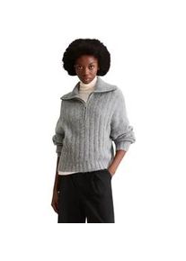 Marc O'Polo Strickpullover MARC O'POLO DENIM "aus edlem Wolle-Alpakawolle-Mix", Damen, Gr. L, medium grau, Obermaterial: 43% Wolle, 34% Polyamid, 23% Alpaka, unifarben, Pullover Strickpullover