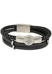 Adelia&acute;s Edelstahlarmband ADELIA ́S "Herren Armband aus Edelstahl" Gr. 19, schwarz silber, Armb&auml;nder, Herren, 19, Edelstahl, Edelstahlarmband