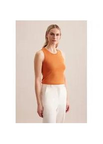 Strickpullover Seidensticker "Schwarze Rose", Damen, Gr. S, orange, 52% Polyester, 48% Manila, regular fit, Rundhals, Pullover Strickpullover, Ohne Arm Rundhals