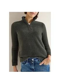 Troyer Cecil, Damen, Gr. XXL (46), raw khaki, Strick, Obermaterial: 65% Polyamid, 23% Polyester, 12% Viskose, normal normal, ohne Ausschnitt, Pullover Troyer, in weicher Federgarnqualit&auml;t