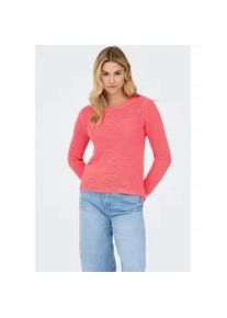 Strickpullover Only "ONLGEENA XO L/S PULLOVER KNT NOOS", Damen, Gr. XS, sugar coral, Strick, Obermaterial: 65% Polyacryl, 35% Polyamid, unifarben, regular fit Po-bedeckend, Rundhals, Rippstrickb&uuml;ndchen, Pullover Strickpullover, Materialmix, regular fit