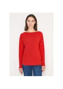 Strickpullover Cecil, Damen, Gr. XS (36), pumkin orange, Stoff, 50% Viskose, 28% Polyester, 22% Nylon, unifarben, normal normal, U-Boot-Ausschnitt, Rippb&uuml;ndchen, Pullover Strickpullover, mit U-Boot-Ausschnitt