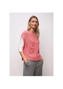 Pullunder Street One, Damen, Gr. 36, striking coral, Web, 69% Polyester, 31% Baumwolle, unifarben, normal normal, Rundhals, abgesteppt, Pullover Pullunder, mit Rundhalsausschnitt