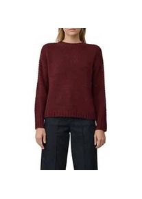 Strickpullover s.Oliver, Damen, Gr. 42, schwarz merlot, Strick, Obermaterial: 60% Polyacryl, 22% Polyester, 10% Alpaka, 8% Polyamid, unifarben, relaxed fit normal, Rundhals, Rippb&uuml;ndchen, Pullover Strickpullover, mit Rippb&uuml;ndchen