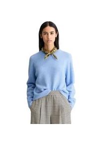 Marc O'Polo Strickpullover MARC O'POLO DENIM "aus kuscheligem Alpakawolle-Mix", Damen, Gr. S, blau dusk, Obermaterial: 42% Polyamid, 28% Wolle, 28% Alpaka, 2% Elasthan, unifarben, Rundhals, Pullover Strickpullover