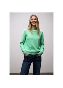 Strickpullover Street One, Damen, Gr. 38, arcadia gr&uuml;n, Strick, Obermaterial: 100% Baumwolle, meliert, l&auml;ssig geschnitten h&uuml;ftbedeckend, Rundhals, Pullover Strickpullover, im Two-Tone-Look