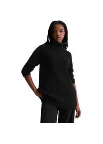 Marc O'Polo Strickpullover MARC O'POLO DENIM "aus Organic Cotton-Mix", Damen, Gr. L, schwarz, Obermaterial: 60% Baumwolle, 40% Polyacryl, unifarben, Pullover Strickpullover