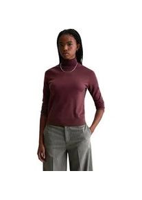 Marc O'Polo Strickpullover MARC O'POLO DENIM "aus Soft Cotton Stretch", Damen, Gr. XL, schwarz maroon, Obermaterial: 58% Baumwolle, 25% Polyamid, 17% Polyester, unifarben, Pullover Strickpullover