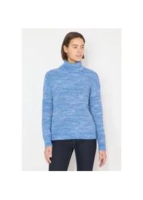 Rollkragenpullover Cecil, Damen, Gr. XL (44), fountain blau, Web, 39% Baumwolle, 32% Polyester, 24% Polyacryl, 5% Nylon, unifarben, comfort fit normal, B&uuml;ndchen, Pullover Rollkragenpullover, mit Strick-Detail